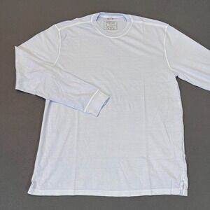 Reworn Long Sleeve Everyday‎ T Shirt Men's Lg Chambray 100% Cotton Outdoor NWI